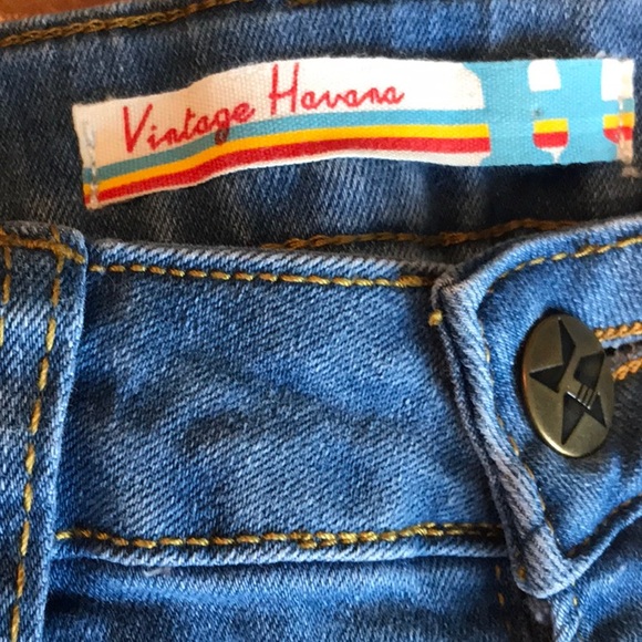 Girls Vintage Havana Jeans Frayed Hem - Picture 3 of 5